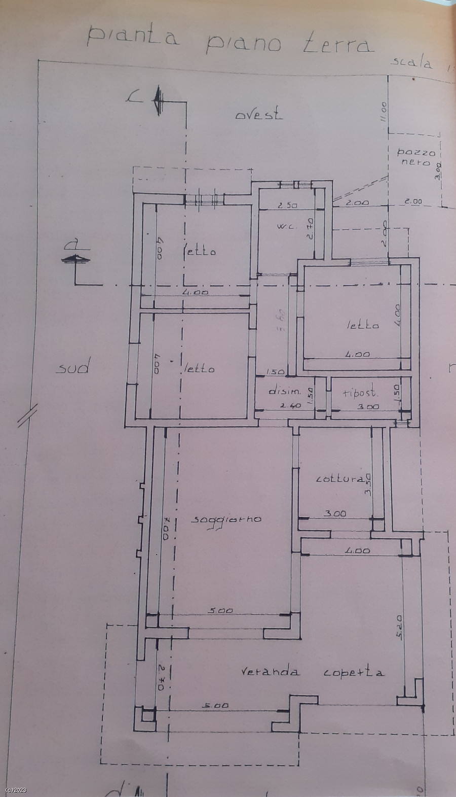 Villa con giardino località Console